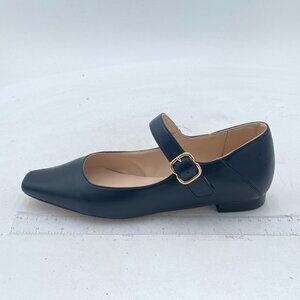FYS Women Square Toe Low Heel Mary Jane Pumps Flats Ballets Buckled Dress Daily